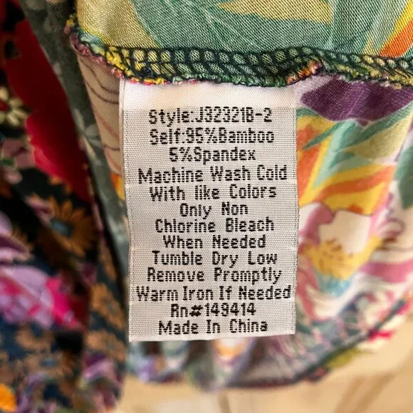 Johnny Was Womens Maggie Multi-Pattern Floral Stretch Midi Dress XS Pink SP NWOT - Picture 8 of 12